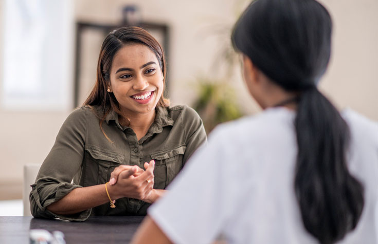 aba therapist talking with patient