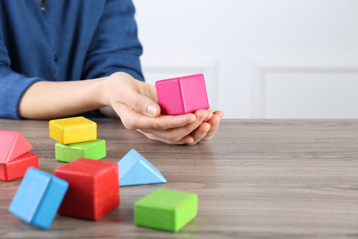 showing colorful blocks