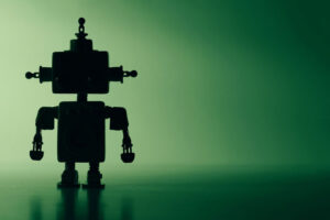 robot standing alone